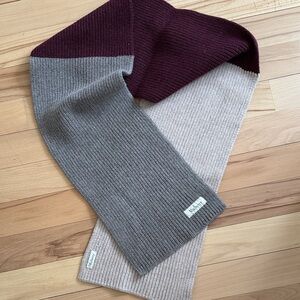 Mulberry Burgundy and Gray Men's Scarf